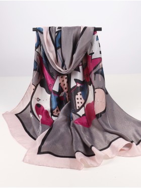 Turtle print shusu scarf